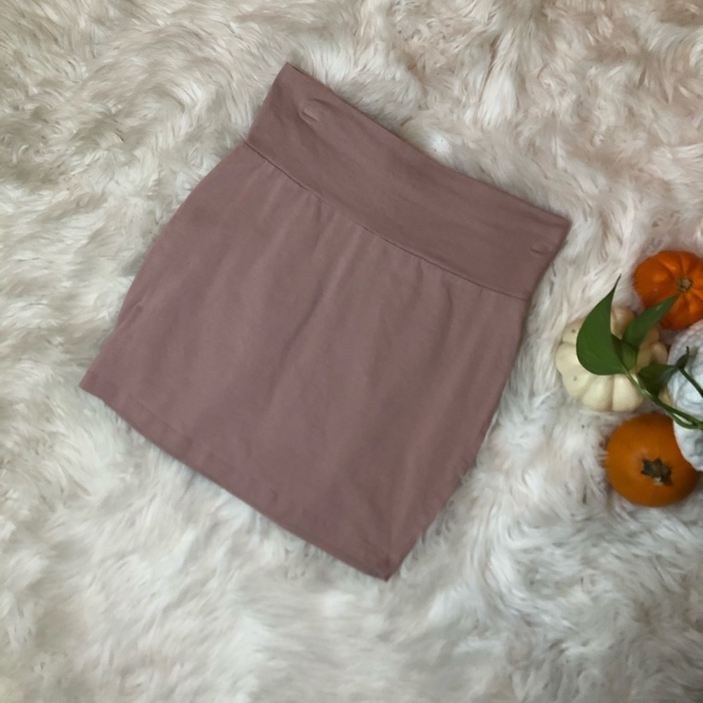 Mauve Tight Fitted Mini Skirt